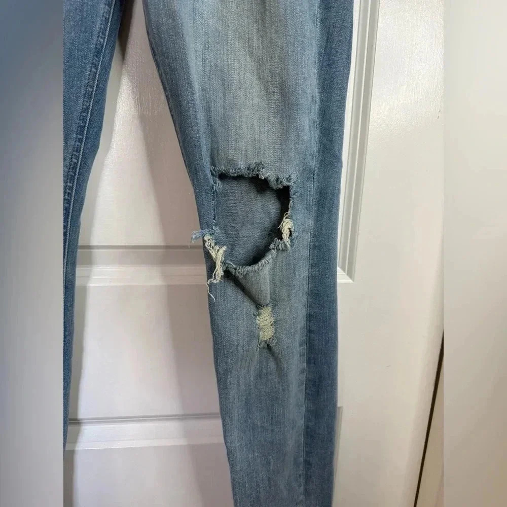 Reformation Women’s Cyprus Destroyed Harper High Rise Skinny Jeans - Size 26 - Picture 2 of 5